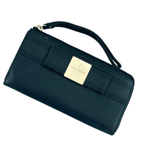 Kate Spade Layton Primrose Black Leather Wallet / Wristlet - Picture 3 of 17